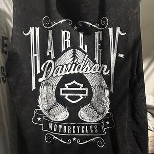 Harley-Davidson Black Winged Logo Tank